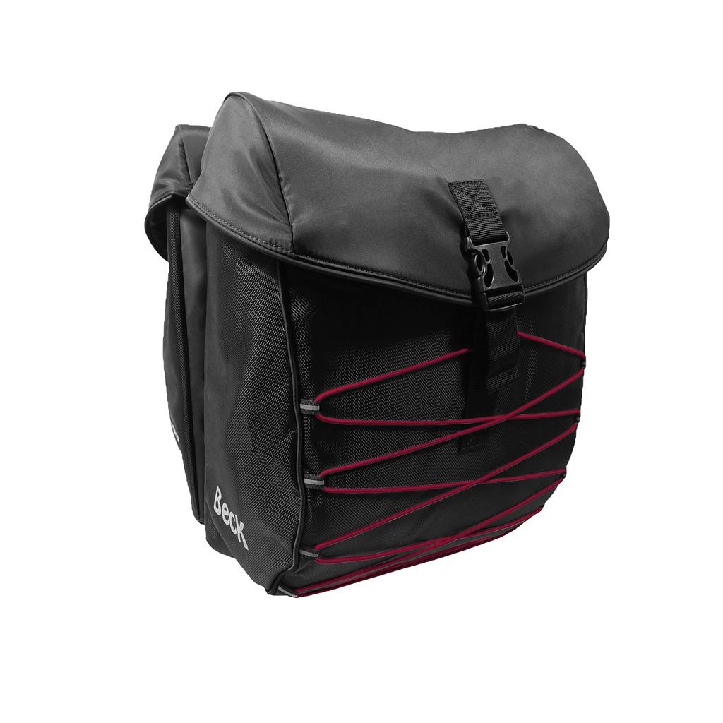 Dubbele fietstas S.tar Zwart/Rood 36L