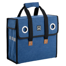 Willex Enkele fietstas/ Shopper Canvas 15L Blauw