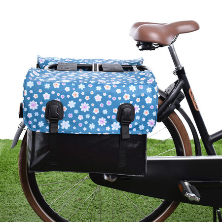 Beck Dubbele fietstas Classic Fleur 46L