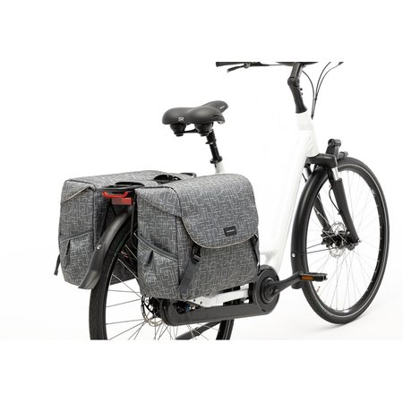 New Looxs Dubbele fietstas Mondi Joy Double 38L Ivy Grey