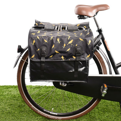 Beck Dubbele fietstas Classic Gold Birds 46L