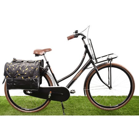 Beck Dubbele fietstas Classic Gold Birds 46L