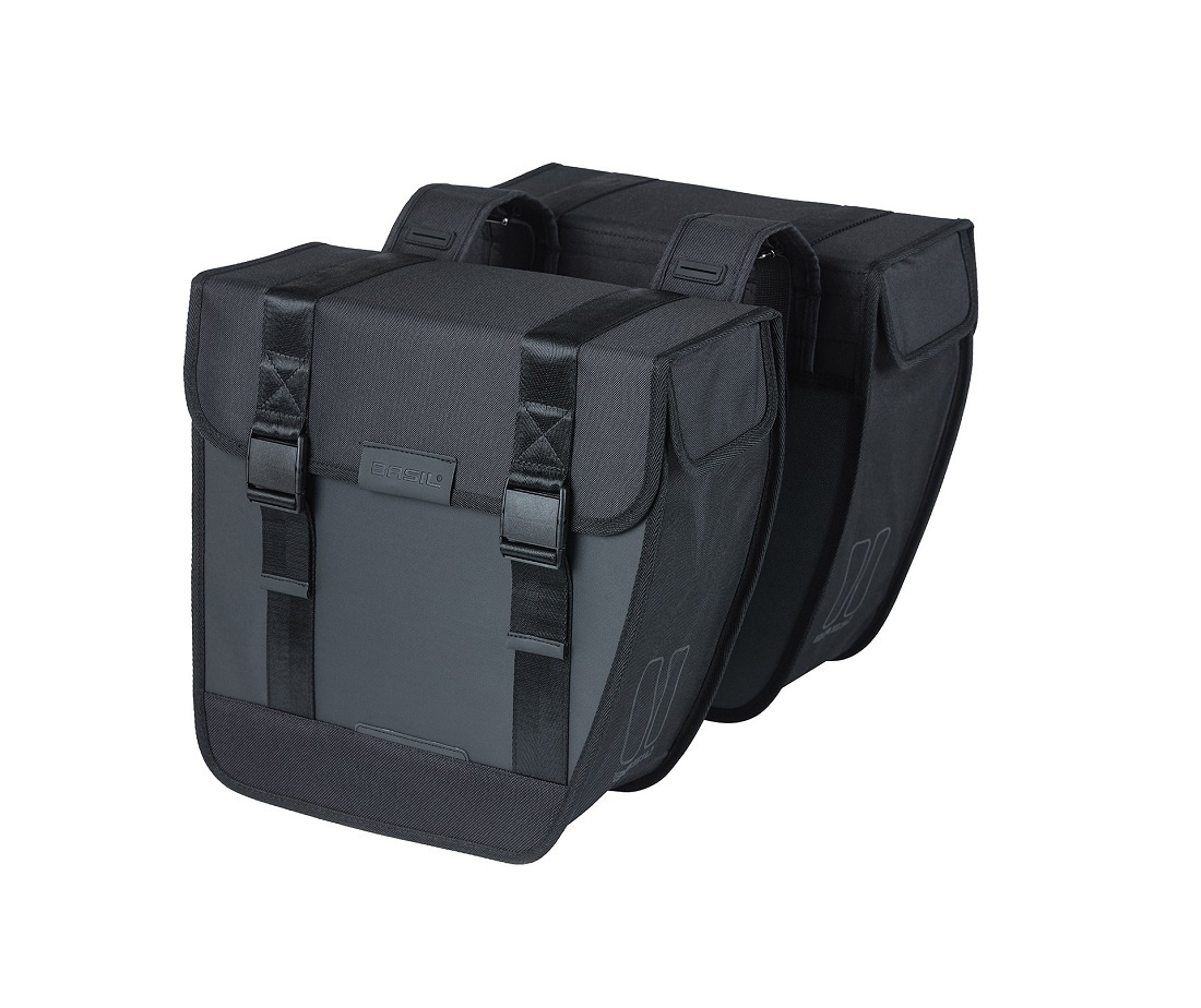 Dubbele Fietstas Tour Waterproof 28L Zwart