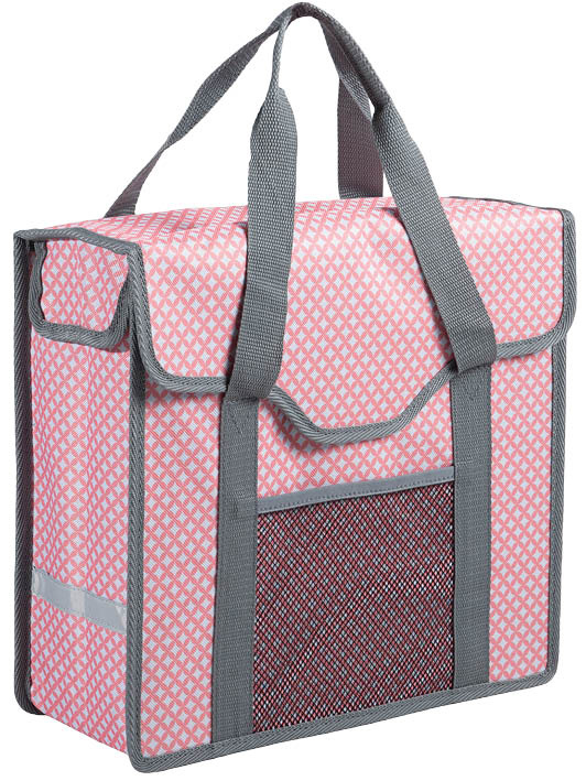 Enkele fietstas/ Shopper Klavertje Vier Rood/Roze 15L