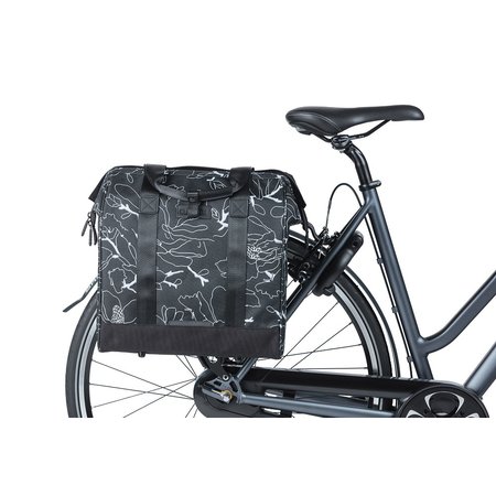 Basil Grand Flower Fietsshopper 23L Zwart