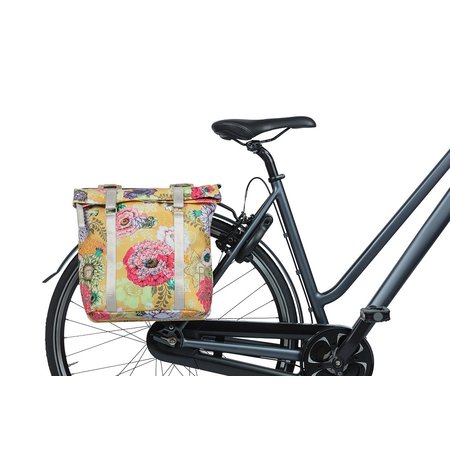 Basil Dubbele fietstas Bloom Field MIK 28-35L Geel