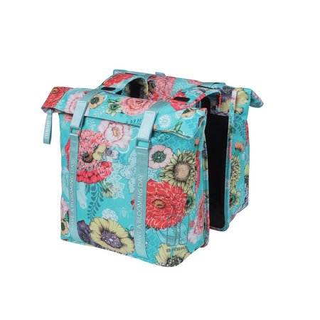 Basil Dubbele fietstas Bloom Field 28-35L Blauw