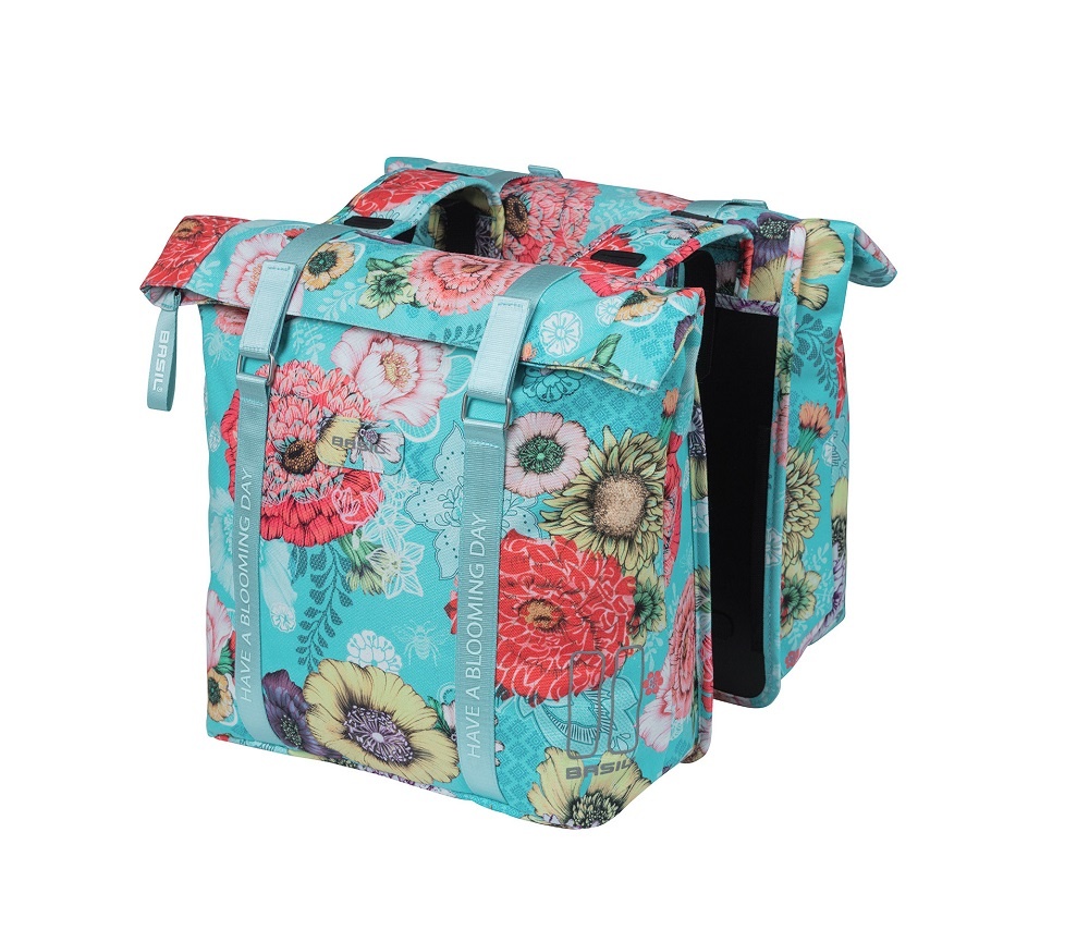 Image of Dubbele fietstas Bloom Field 28-35L Blauw