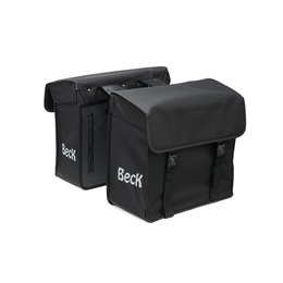 Beck Dubbele fietstas Canvas Small 30L Zwart