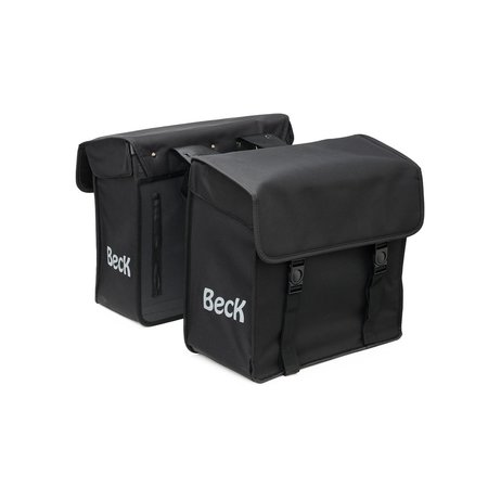 Beck Dubbele fietstas Canvas Small 30L Zwart