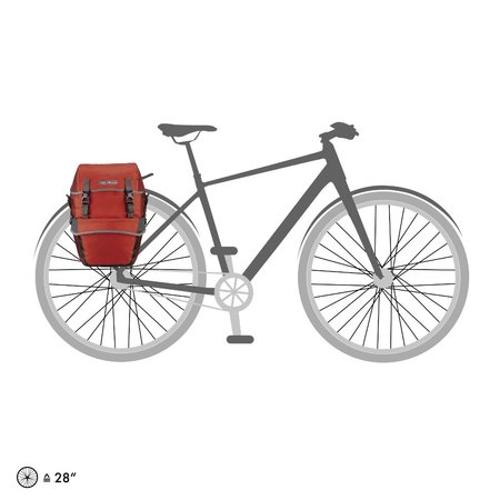 Ortlieb Bike-Packer Plus Salsa Red 42L - Set van twee tassen