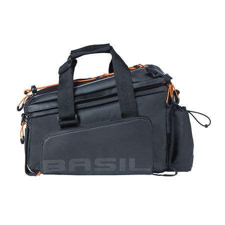 Basil Miles Tarpaulin Trunkbag XL Pro 9-36L Bagagedragertas Black Orange