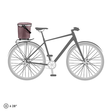 Ortlieb Bagagedragertas Up-Town Rack Urban Ash Rose - 17,5L