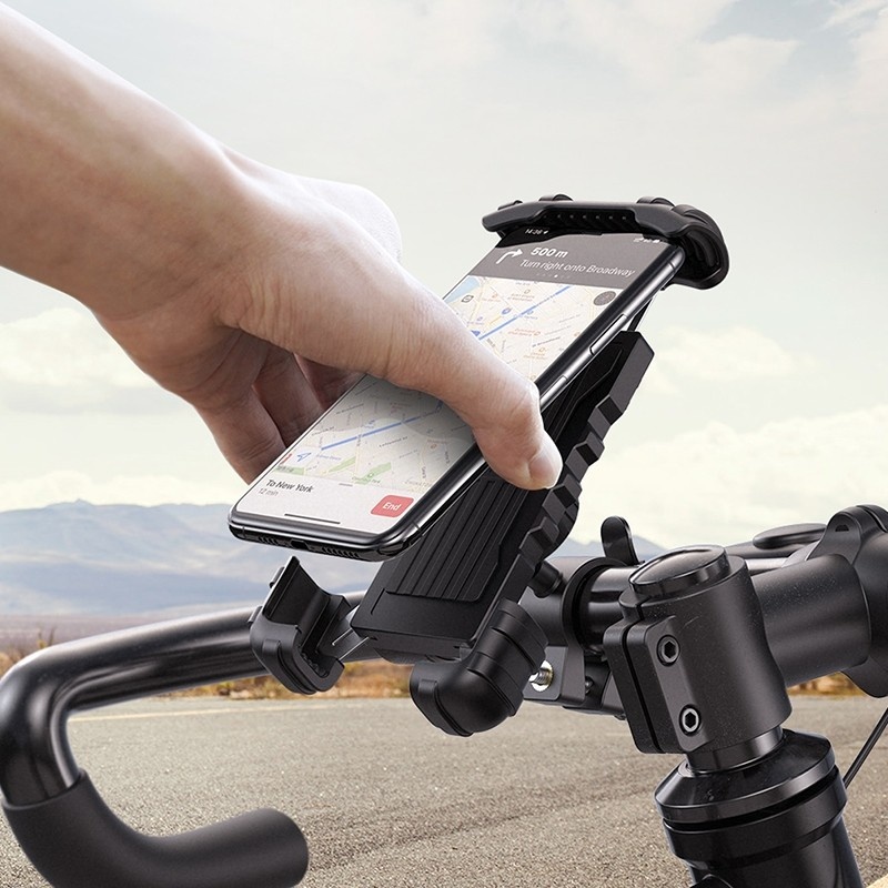 Universele Fiets Stuurverlenger 20cm – Stuurhouder Extender Voor 25,4-31,8mm Stuur Met Zaklamp & Smartphone Houder, Zwart