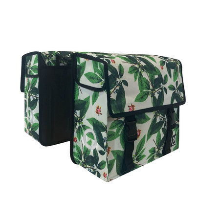 Willex Dubbele fietstas Metropolis 34L Green Leaves