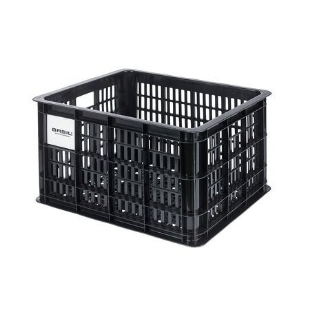 Basil Fietskrat Crate M 29,5L Black voor MIK/RT