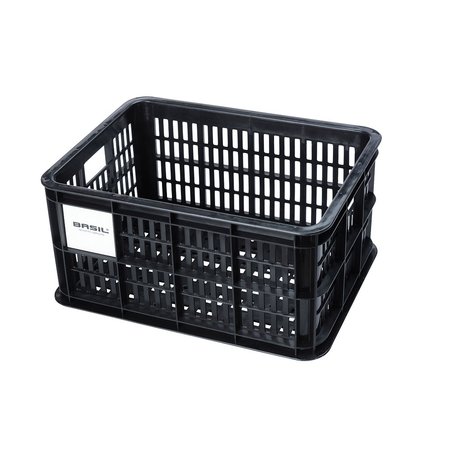 Basil Fietskrat Crate S 17,5L Black MIK - Met MIK-adapterplaat