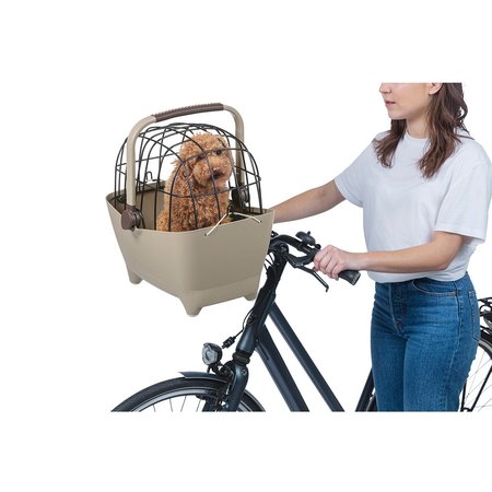 Basil Hondenfietsmand Buddy KF Biscotti Brown - ook voor de kat - KLICKfix