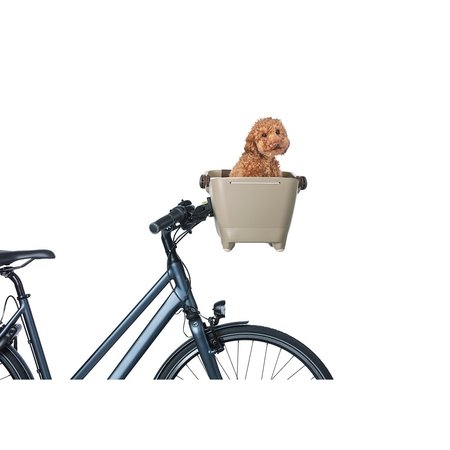 Basil Hondenfietsmand Buddy KF Biscotti Brown - ook voor de kat - KLICKfix