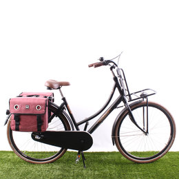 Willex Dubbele fietstas Canvas Tas 30L Paarsrood