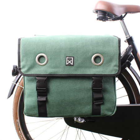 Willex Dubbele fietstas Canvas Tas 52L Groen