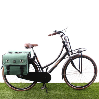 Willex Dubbele fietstas Canvas Tas 52L Groen