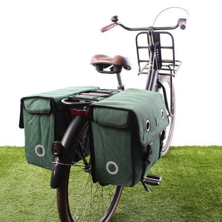 Willex Dubbele fietstas Canvas Tas 52L Groen