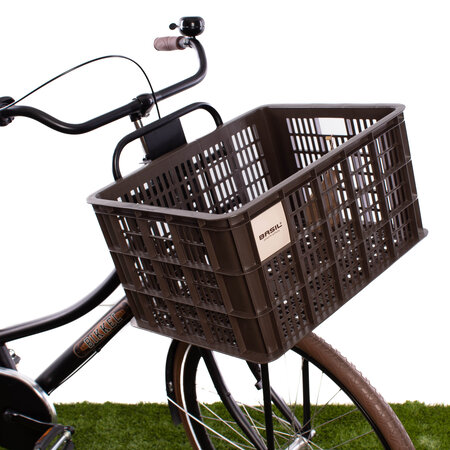 Basil Fietskrat Crate L 40L Choco Brown voor MIK/Racktime