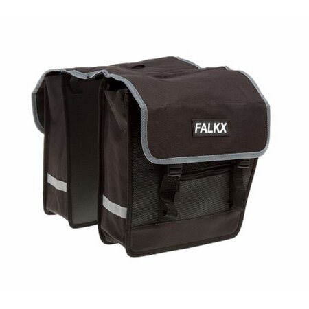 Falkx Dubbele Fietstas 26L Zwart