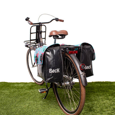 Beck Dubbele fietstas Classic Flowers - 46 liter