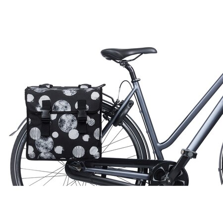 Basil Dubbele fietstas Mara XL Sphere 35L Zwart-Grijs