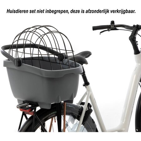 New Looxs Fietsmand Clipper MIK 28L Antraciet - Ook voor de hond