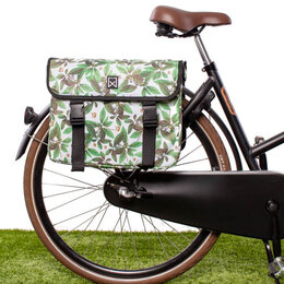 Willex Dubbele fietstas Metropolis 34L Green Leaves