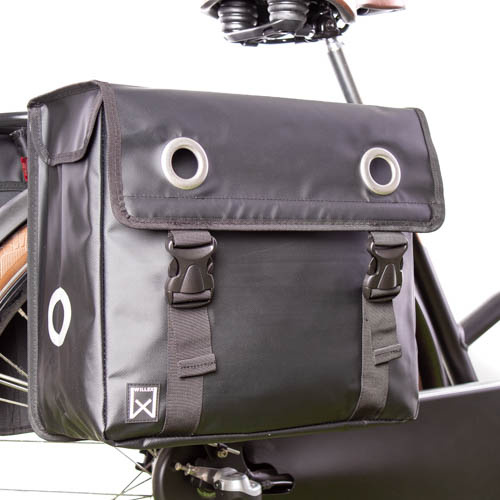 Sacoches De Vélo Double 40L - Imperméables, Fixation Rapide Par Velcro, Bandes Réfléchissantes (Noir)