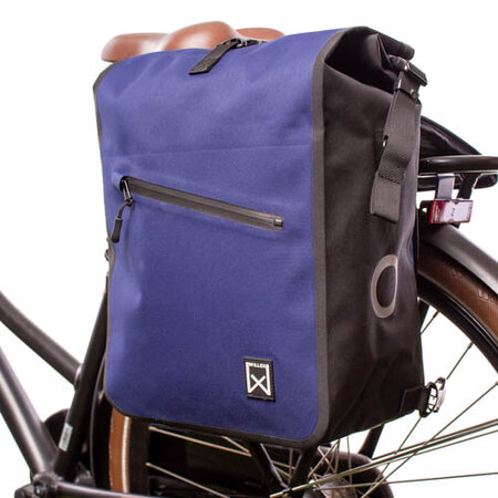 Willex Enkele fietstas en rugtas Combi Waterdicht 27L Blauw