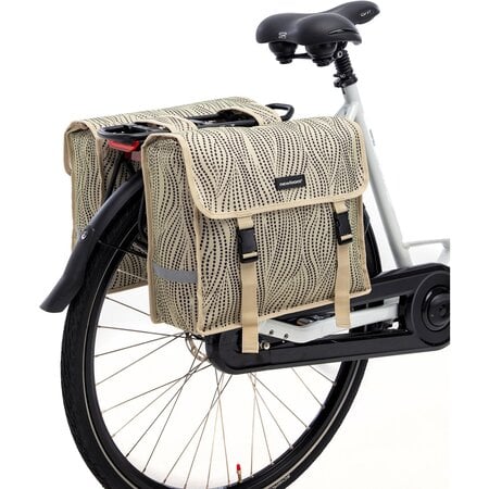 New Looxs Dubbele fietstas Fiori Double Alma Sand 30L