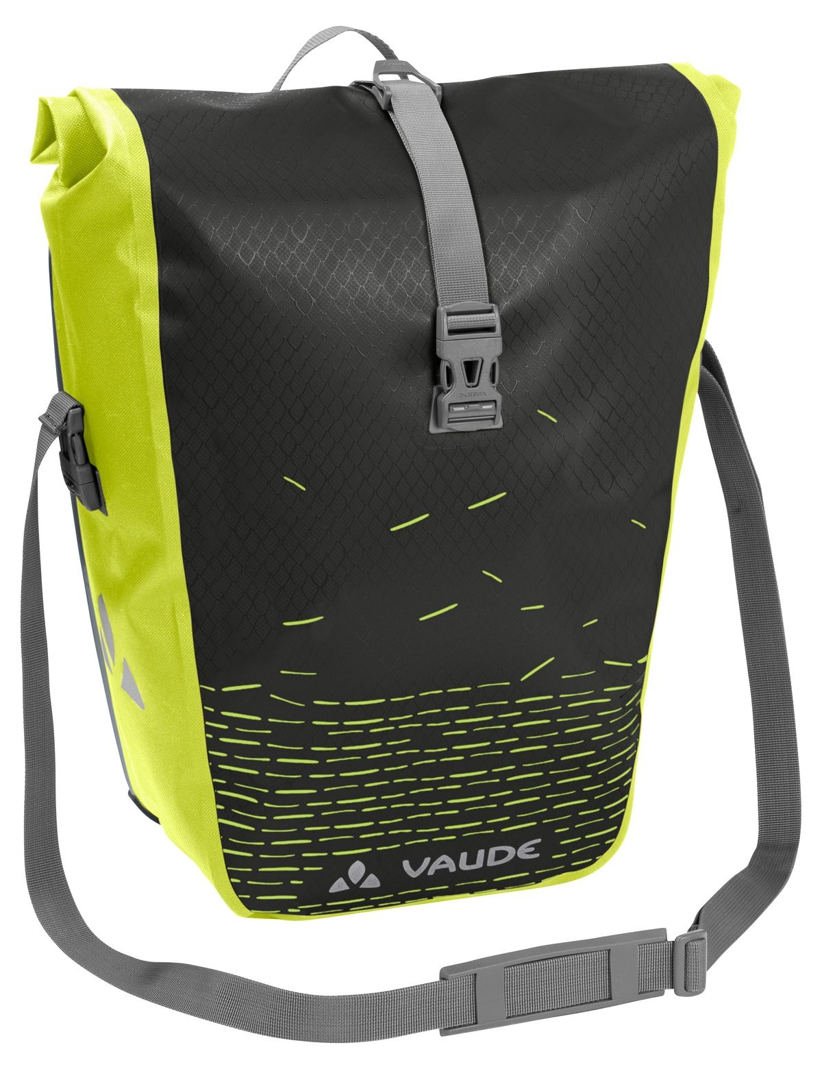 Enkele fietstas Aqua Back Print Single 20L Black/Bright Green
