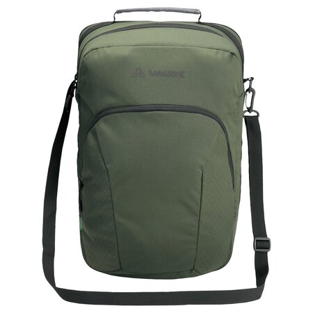 Vaude Enkele fietstas eBack Single 23L Khaki - Voor e-bike