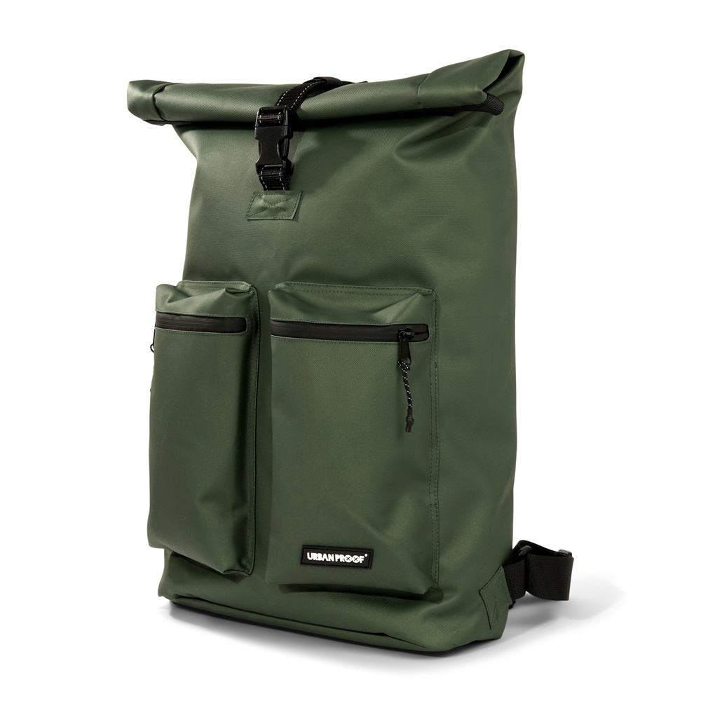 Image of Enkele fietstas en rugtas Rolltop Backpack Recycled 20L Groen