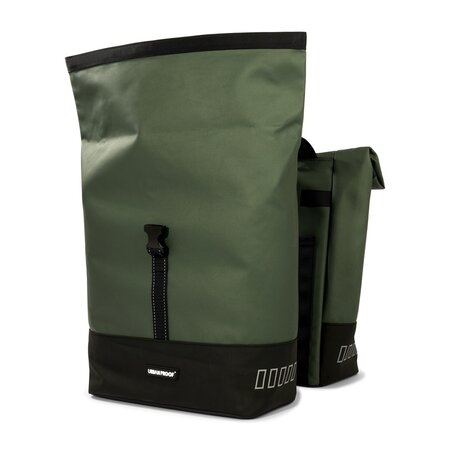 Urban Proof Dubbele fietstas Rolltop Recycled 38L Groen