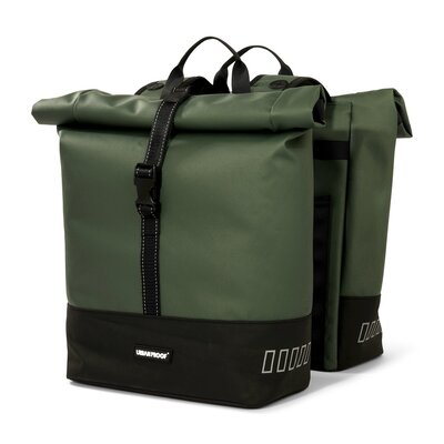 Urban Proof Dubbele fietstas Rolltop Recycled 38L Groen