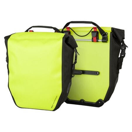 AGU Enkele fietstas Shelter Clean Large 42L Neon Geel - Set van twee tassen