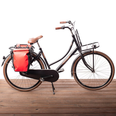 AGU Enkele fietstas Shelter Clean Medium 32L Rood  CG - Set van twee tassen