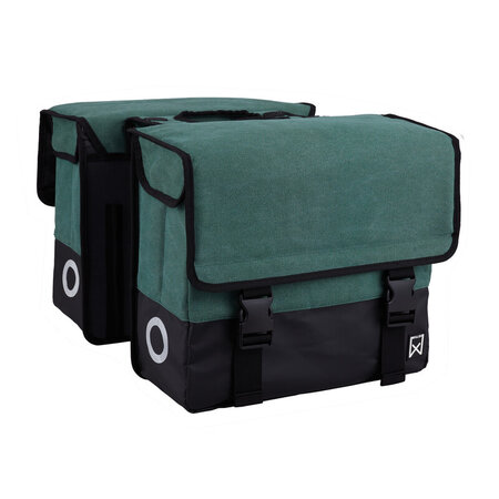 Willex Dubbele Canvas Tas Plus Groen/Matzwart 67L