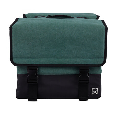 Willex Dubbele Canvas Tas Plus Groen/Matzwart 48L