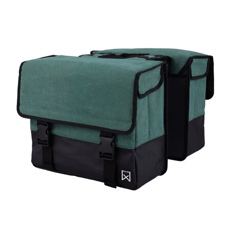 Willex Dubbele Canvas Tas Plus Groen/Matzwart 40L