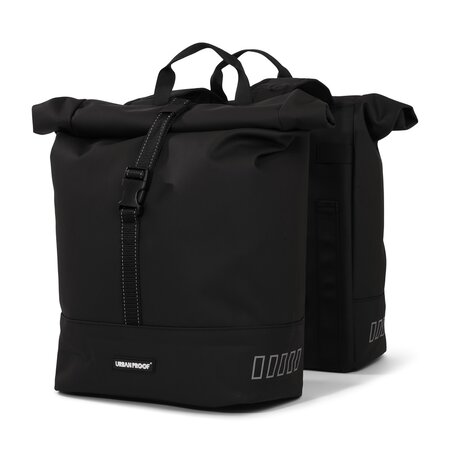 Urban Proof Dubbele fietstas Rolltop Recycled 38L Zwart