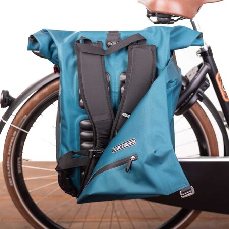 Ortlieb Enkele Fietstas en Rugtas Vario PS QL 2.1 Petrol - 26L