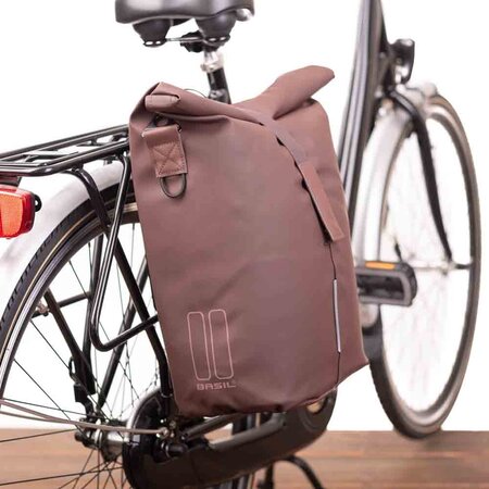 Basil Enkele fietstas Shopper City MIK Studs 16L Bruin