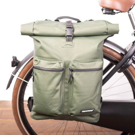 Urban Proof Enkele fietstas en rugtas Rolltop Backpack Recycled 20L Groen